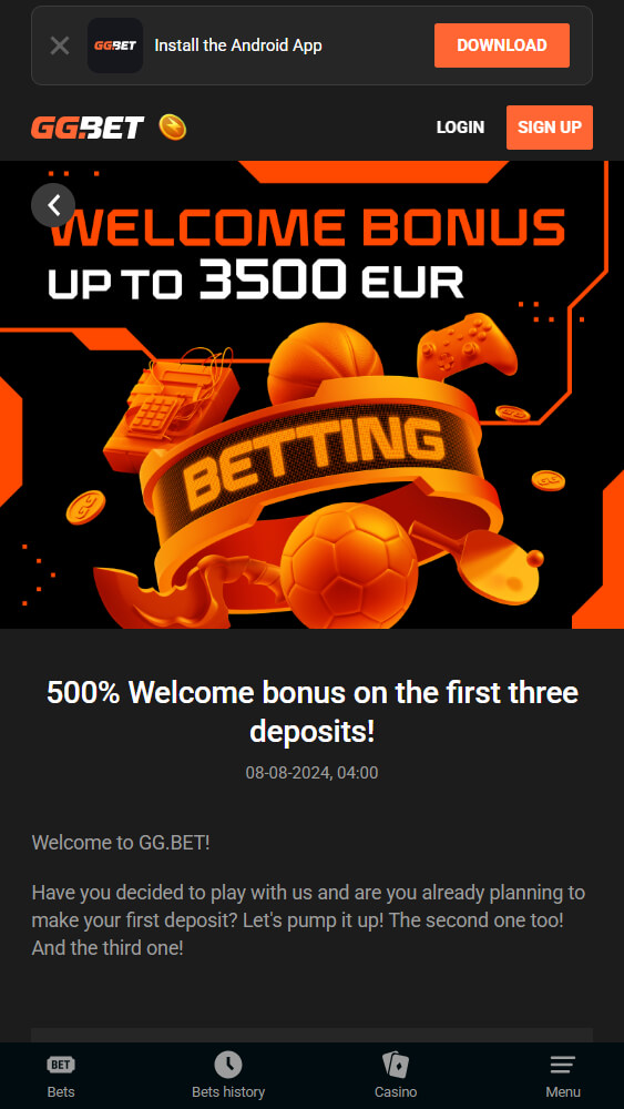 Ggbet Willkommensbonus Visualisierung