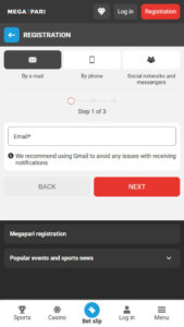 Megapari Registration