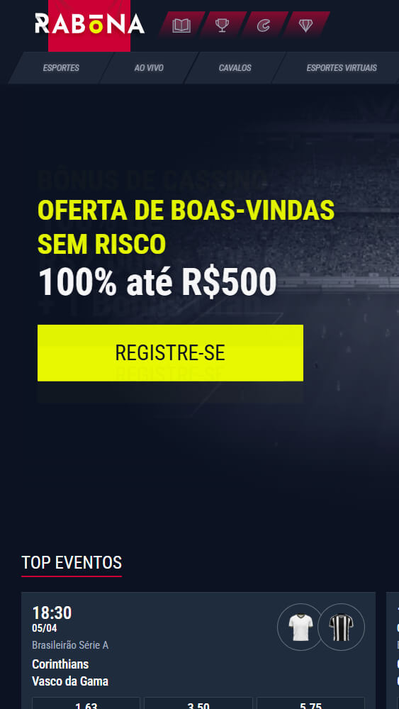 Rabona bookmaker Brazil 
