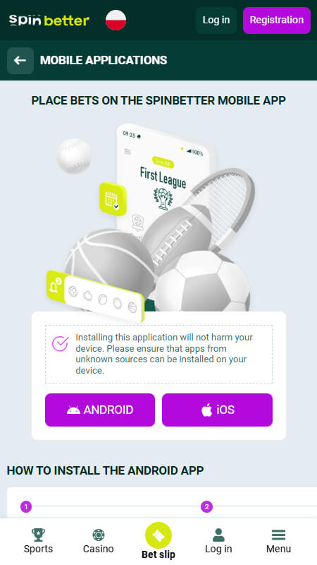 Spinbetter app Poland