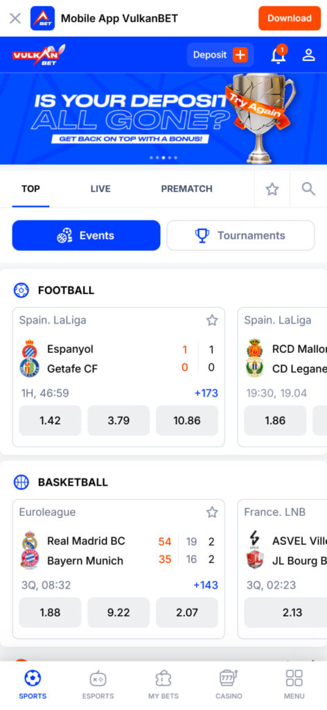 Vulkanbet Sports Betting 