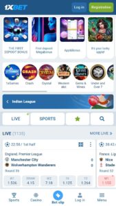 Homepage website 1xbet