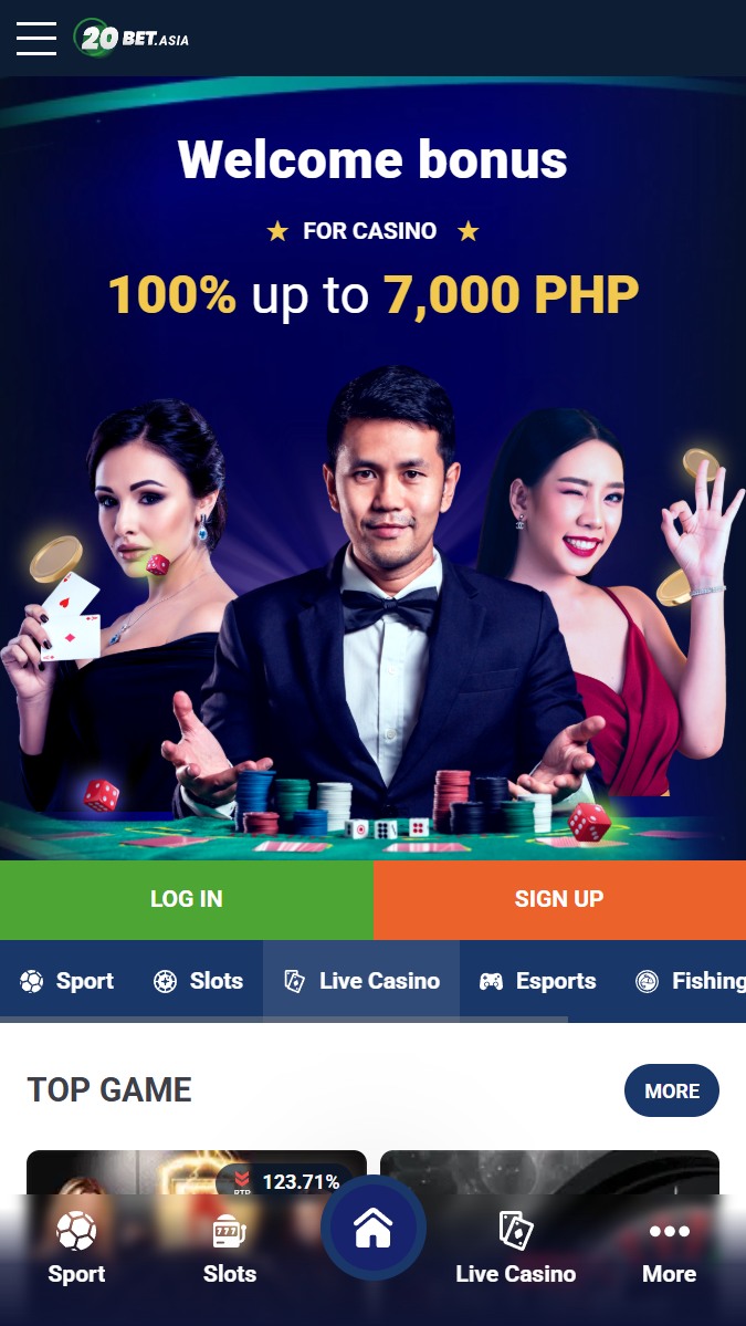 20bet Casino website