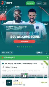 22bet main mob betting