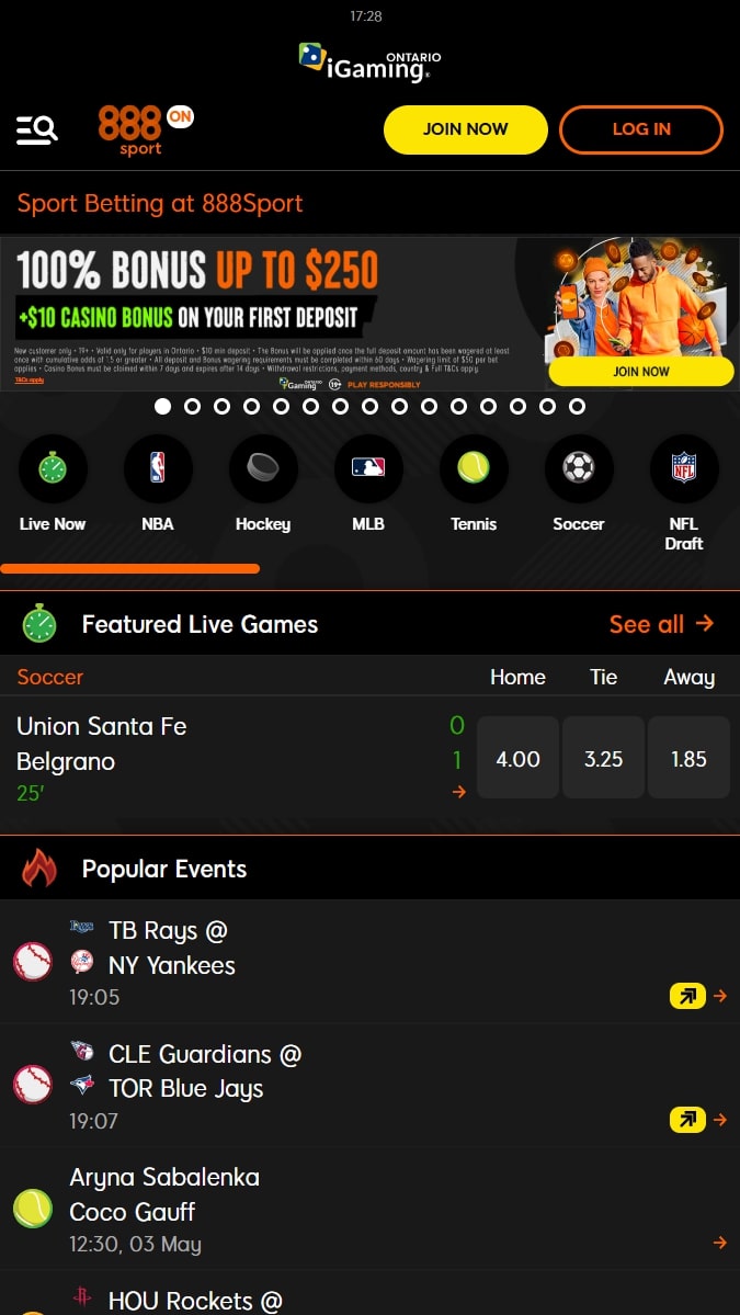 Home page 888Sport