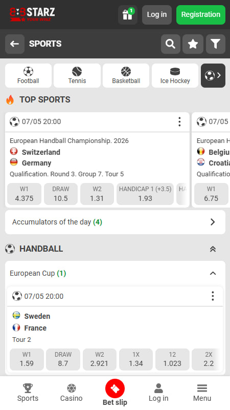 888Starz handball betting in the UK