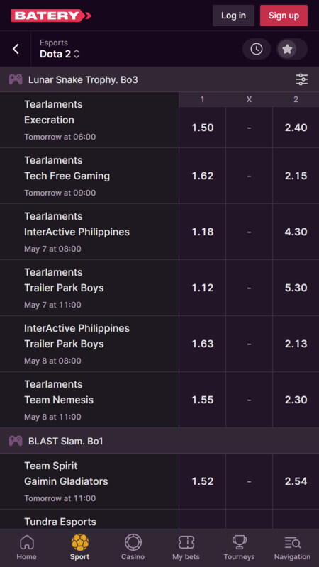 Batery Bookmaker Dota 2 betting