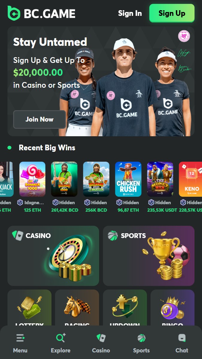 BC.Game Casino website