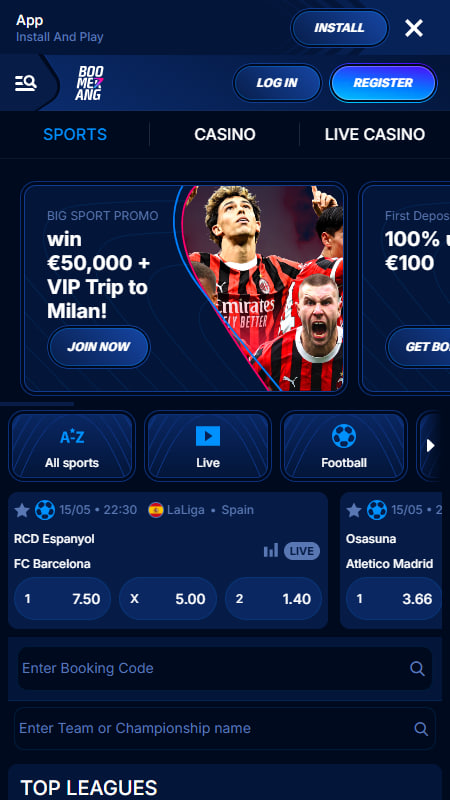 Boomerang top bookmaker in Switzerland