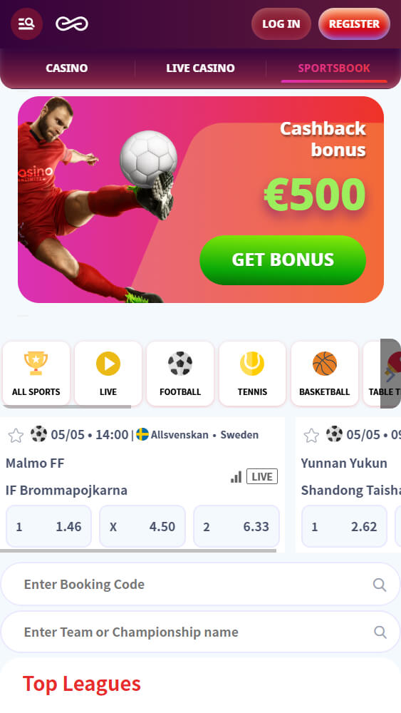 Casino Infinity Cricket Betting Page