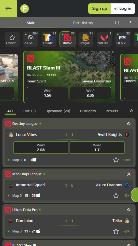 Fresh Bookmaker Dota 2 betting