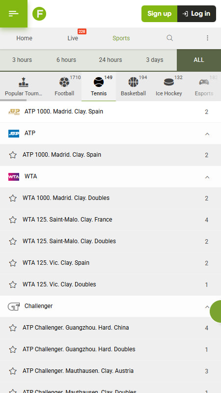 Fresh Sportsbook tennis betting in Japan