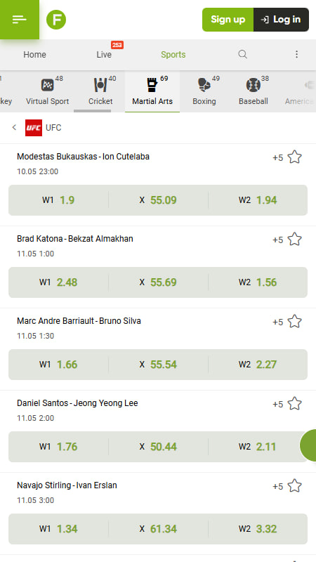 Fresh UFC Bookmaker in France