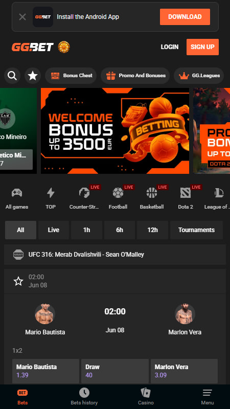 GGBet UFC Betting in Romania