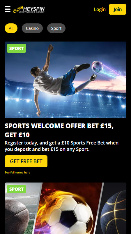 HeySpin Betting App in the UK