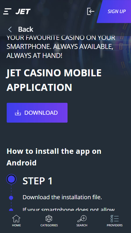 Jet Mobile Applications