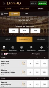 legiano main mob betting
