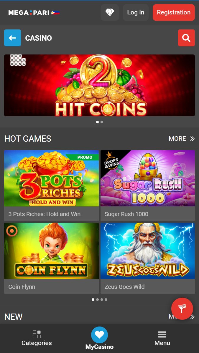 Megapari Casino website