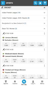 Cricket betting at MEGAPARI