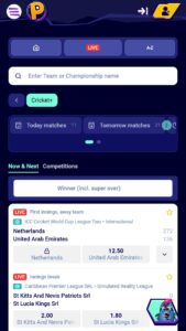 Cricket matches now and tomorrow