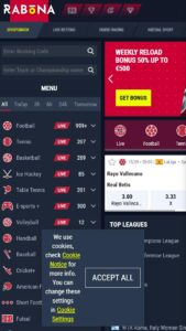 rabona main mob betting