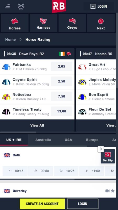 Rabona Australia popular horse racing betting
