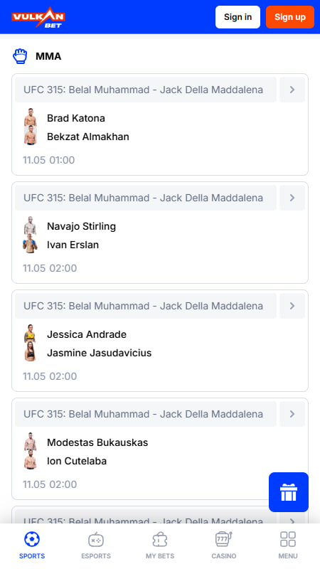 VulkanBet UFC Betting in Romania