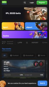 Win.Casino Political Betting Page