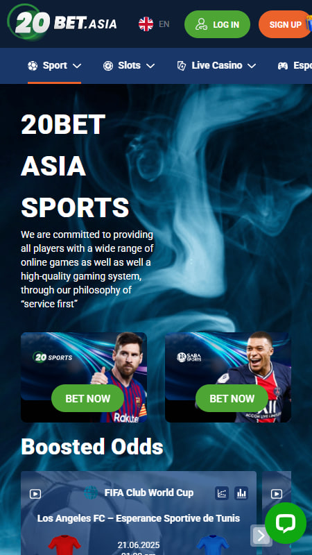 20Bet UFC Bookmaker for Pakistani players