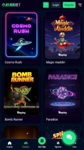 Almabet Casino Homepage