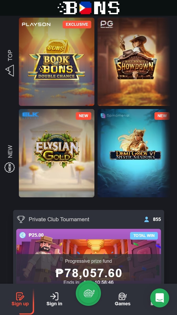 Bons Casino Website 