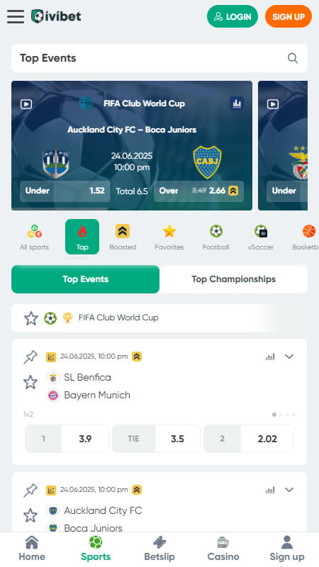 Ivibet Bookmaker top events to bet
