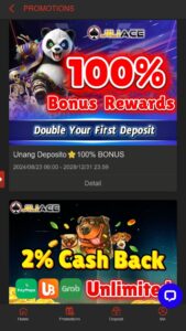 Bonuses and promotions available at Jiliace Philippines