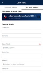 Marathonbet Registration