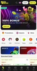 Parimatch Main Page