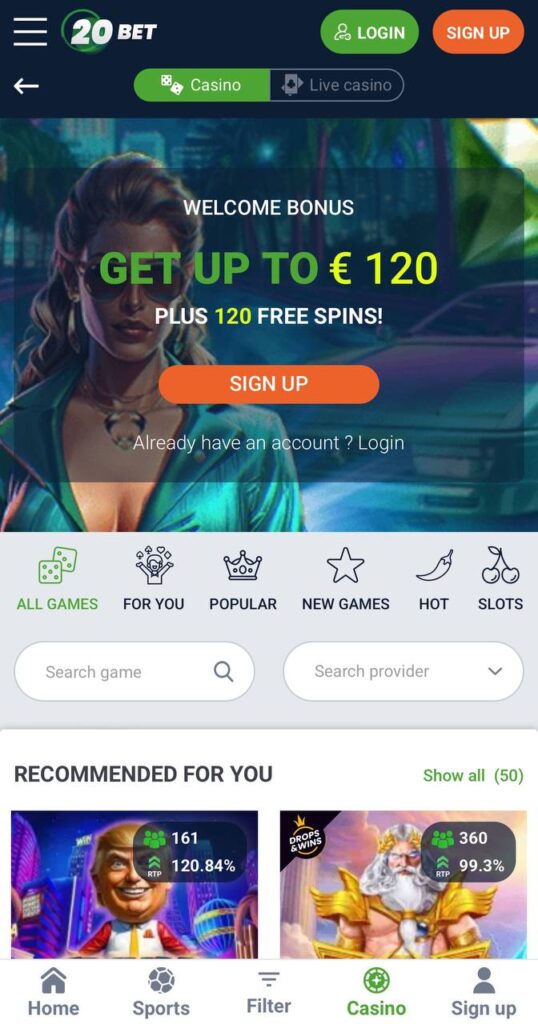 20bet Main Page