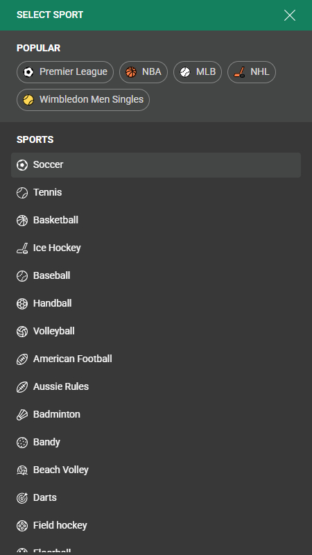 Bet365 Bookmaker sports