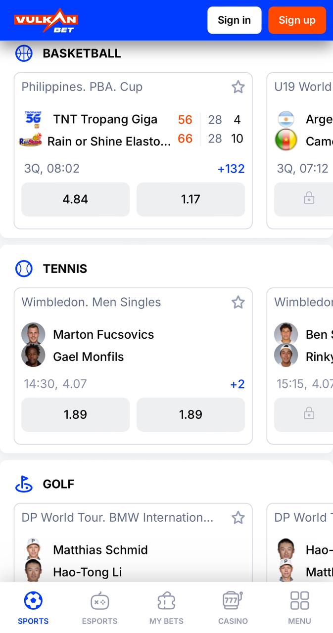 Betting Vulkanbet