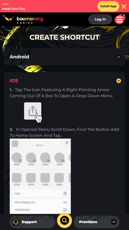 Boomerang Casino apps