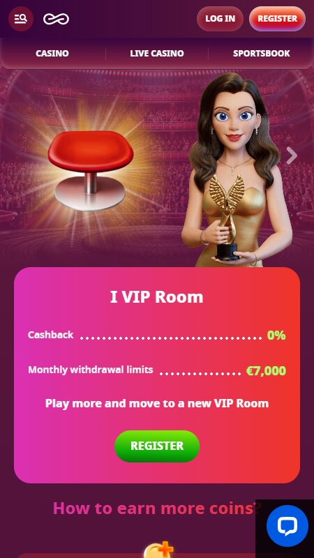 Casino Infinity vip room