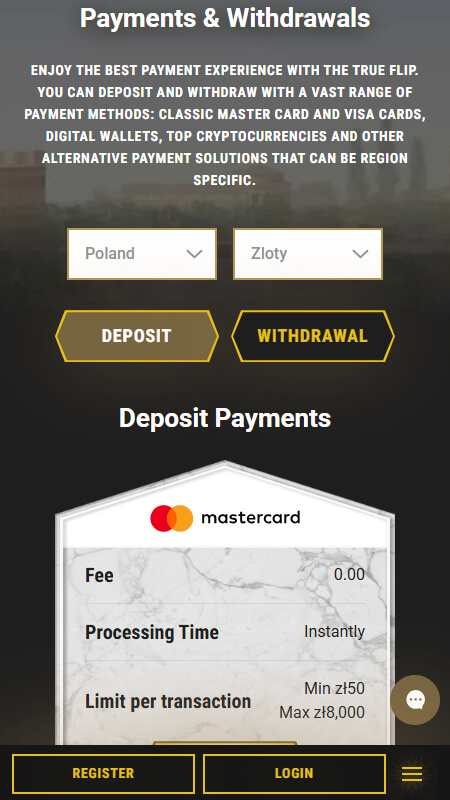 Casinoly payments page Poland