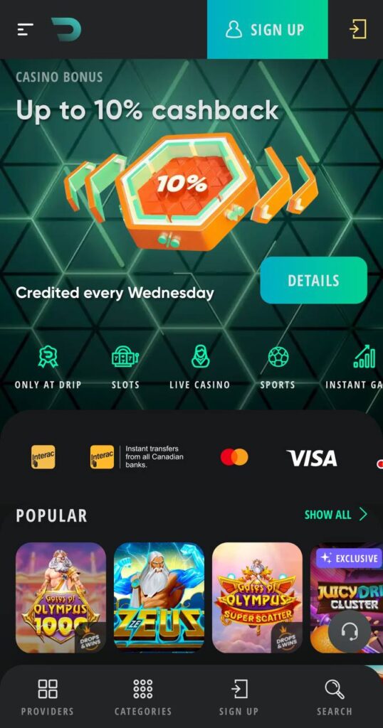 Drip Main Page