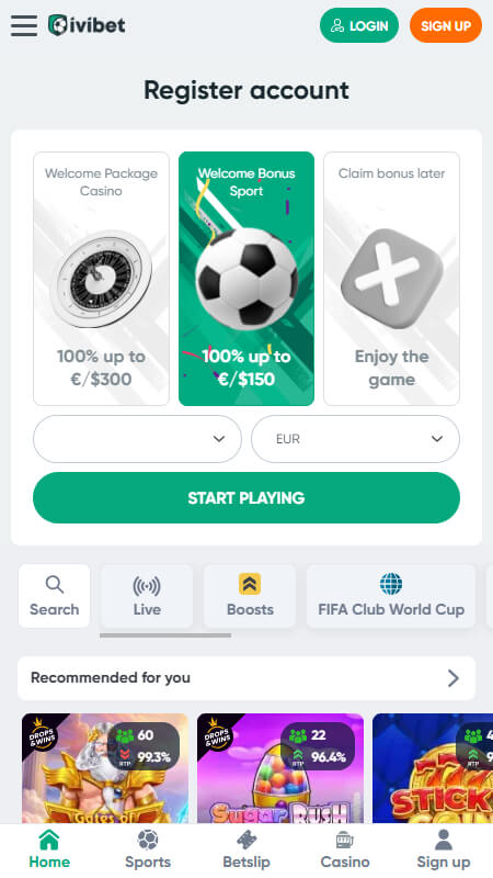 Ivibet Main page