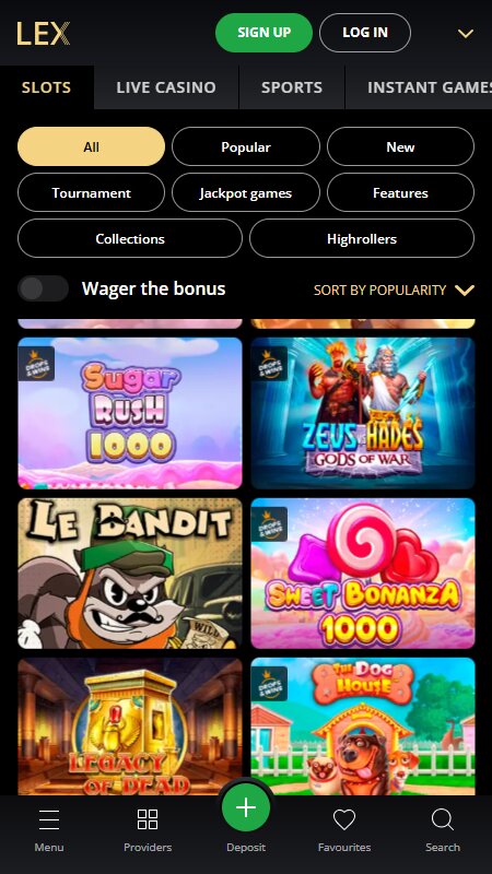 LEX casino games