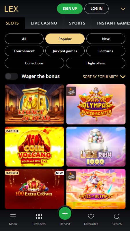 LEX popular games