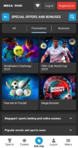 Megapari Bonuses and Promotions