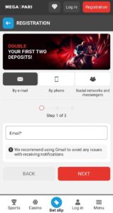 Mеgаpari Registration