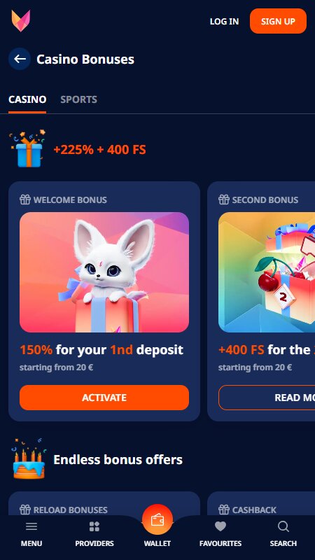 Monro bonuses for casino