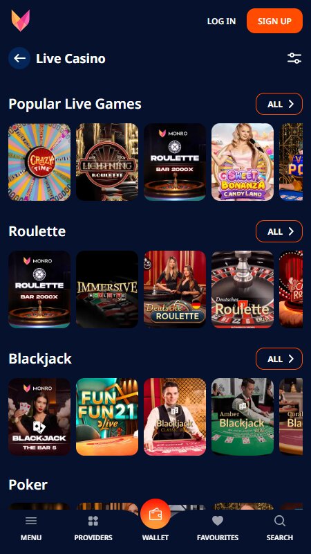 Monro live casino