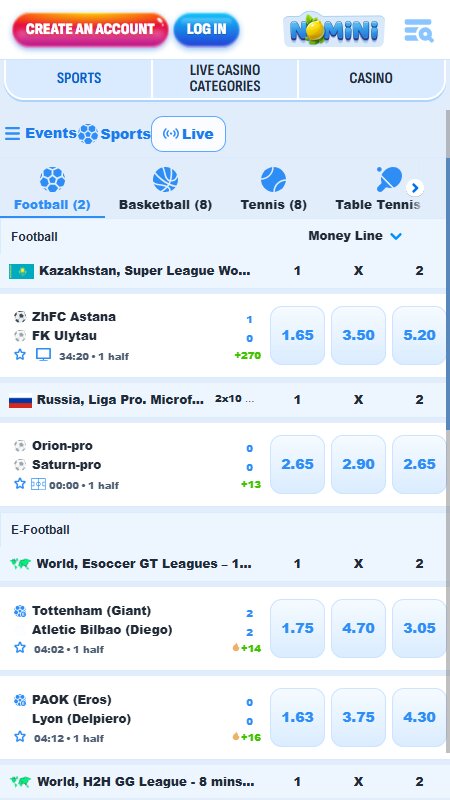 Nomini Live betting UAE